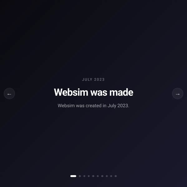 Websim's history