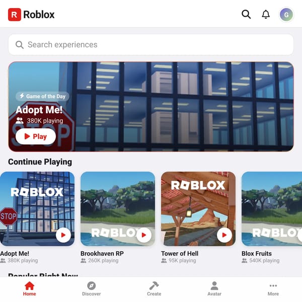 Roblox Home