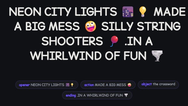 Procedural generated sentences