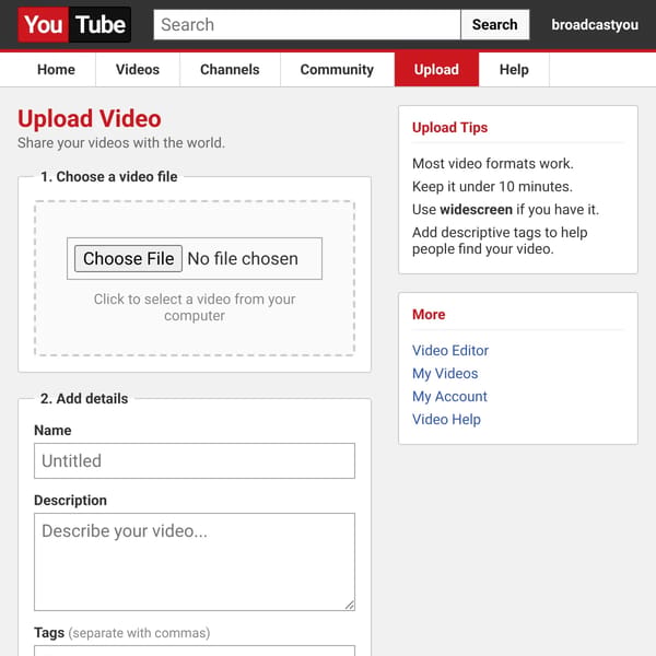 Upload Video