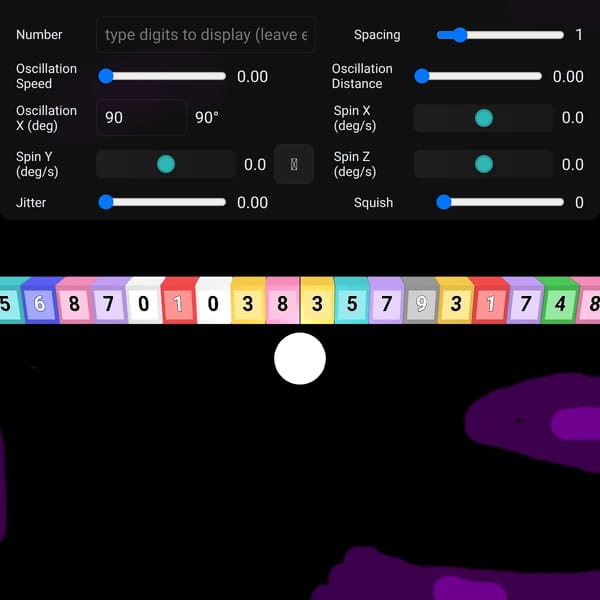 3D NUMBER SANDBOX V1.1, alpha version