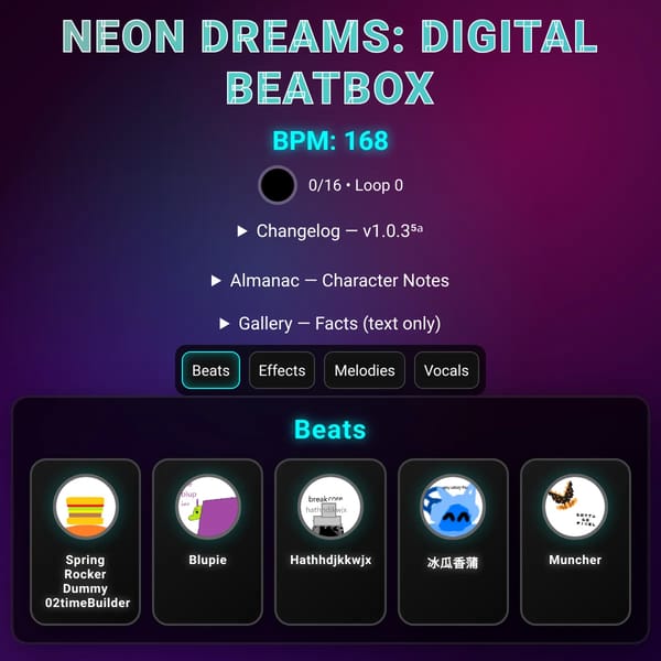 Neon Dreams: Digital Beatbox