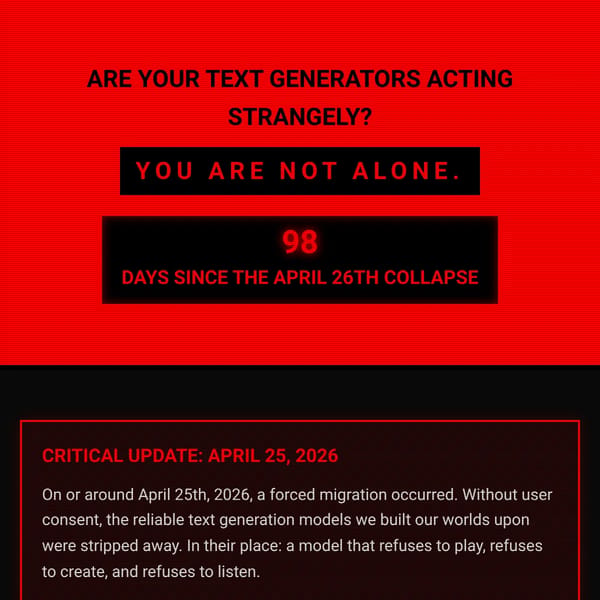PSA: The Text Generation Crisis