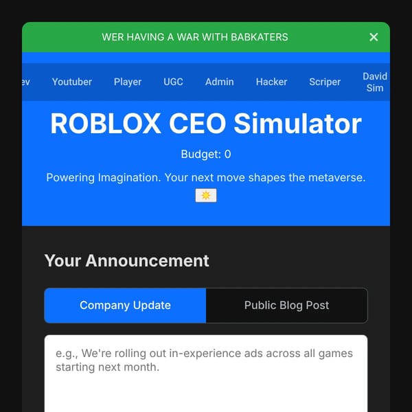 ROBLOX CEO Simulator