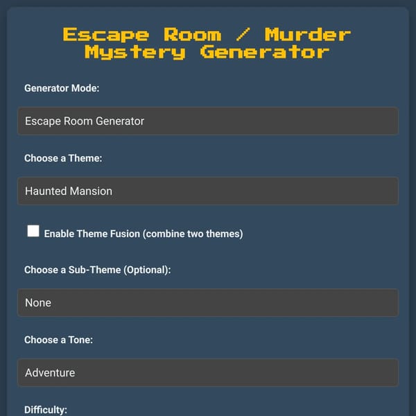 Escape Room Generator