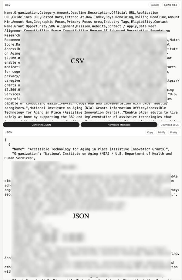CSV → JSON Converter