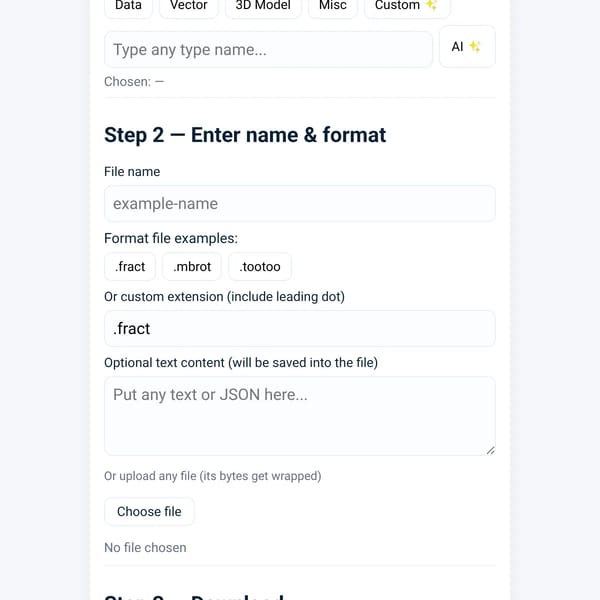 New Format File Maker