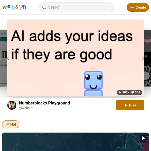 Websim, but the hue is rotated 180°