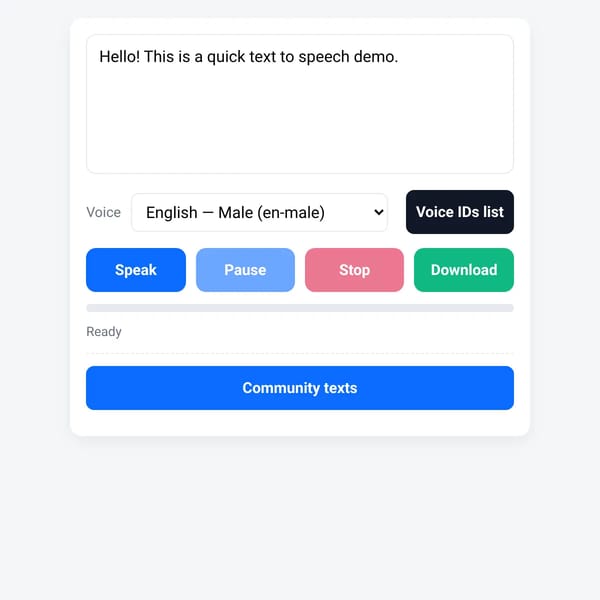 Text to Speech