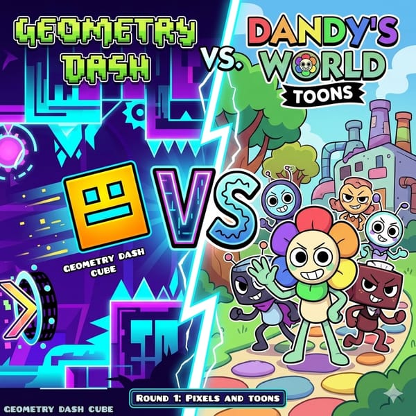Dandys World VS Geometry Dash