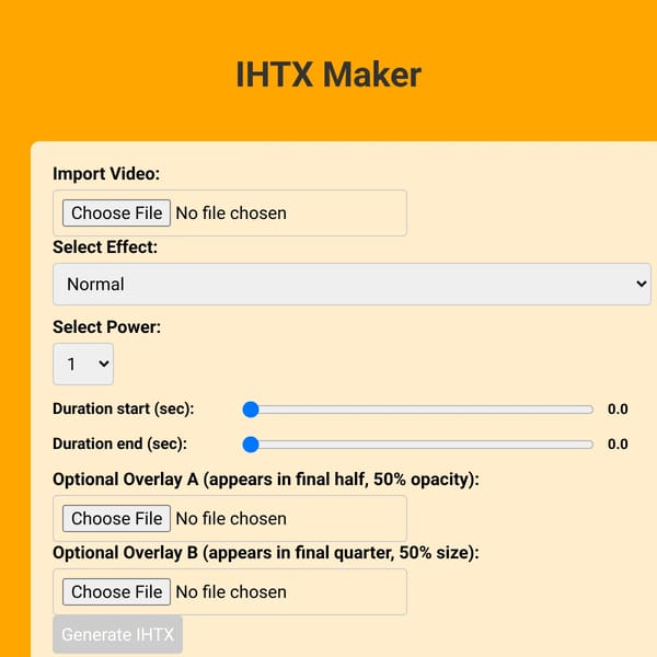 IHTX Maker but the lag is almost removed