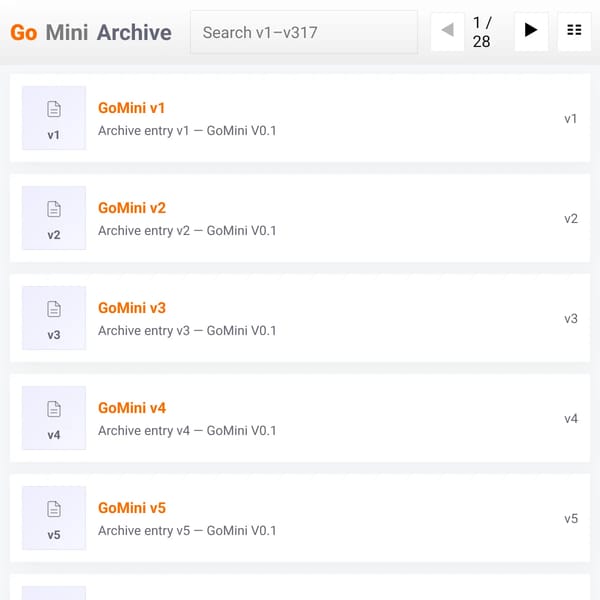 GoMini Archive