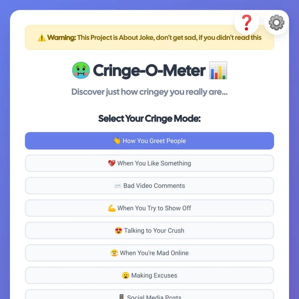 Cringe-O-Meter but EVEN MOOOOOOORE