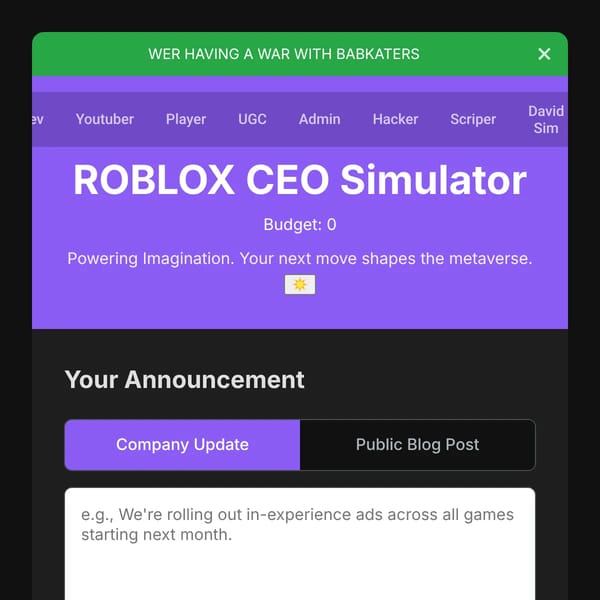 ROBLOX CEO Simulator