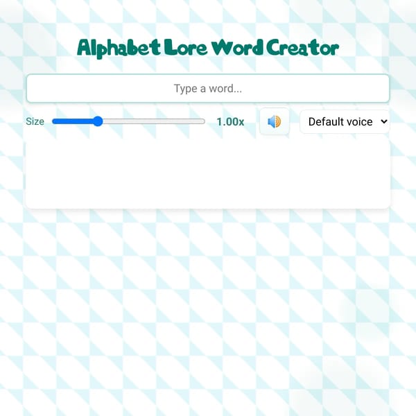 Alphabet Lore Word Creator