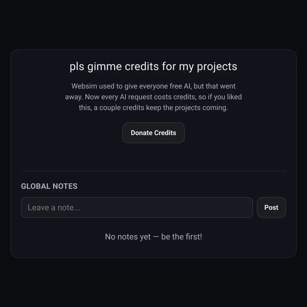 pls gimme credits