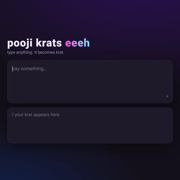 Pooji Krats