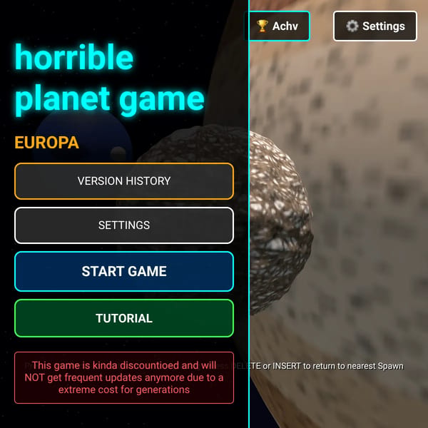 Horrible Planet Game