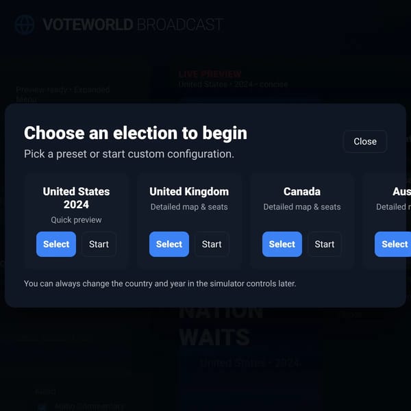 Global Election Night Generator