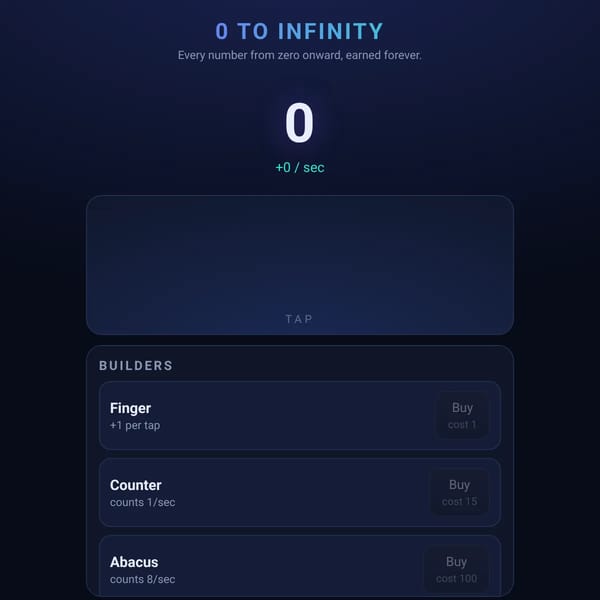 0 to Infinity