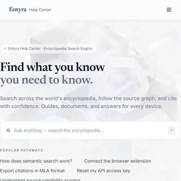 Entyra Help Center