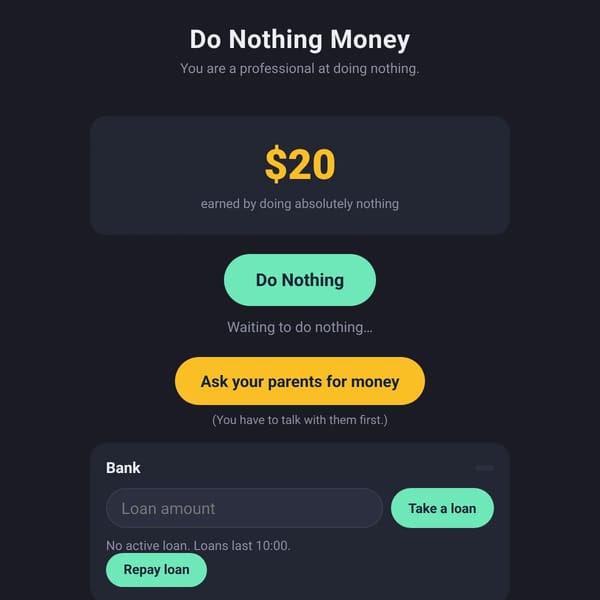 Do Nothing For Money