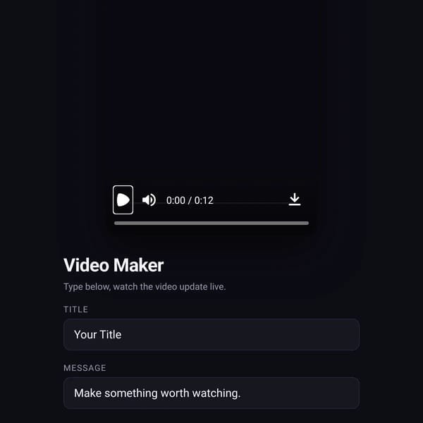 Video maker 📸