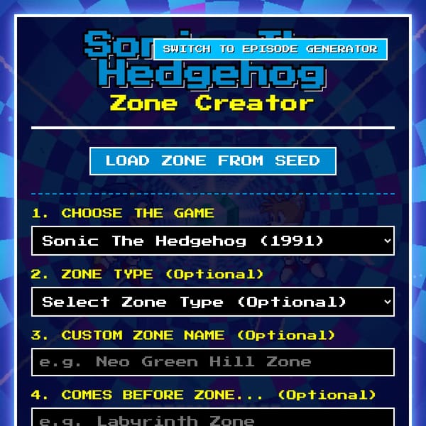 Sonic The Hedgehog Zone Creator