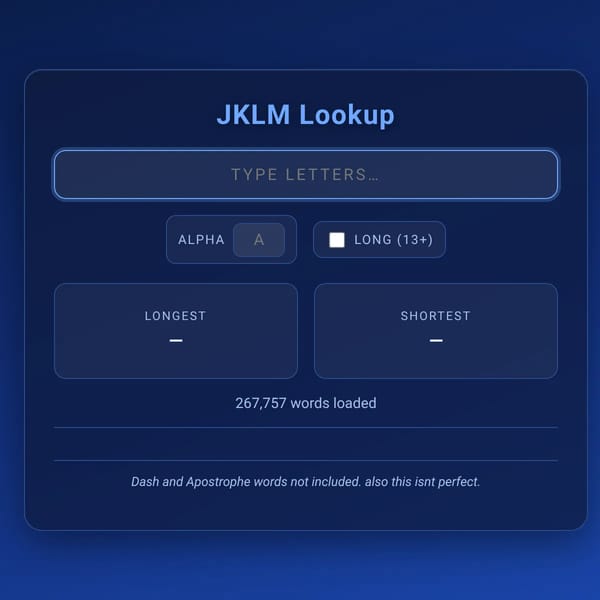 JKLM Lookup