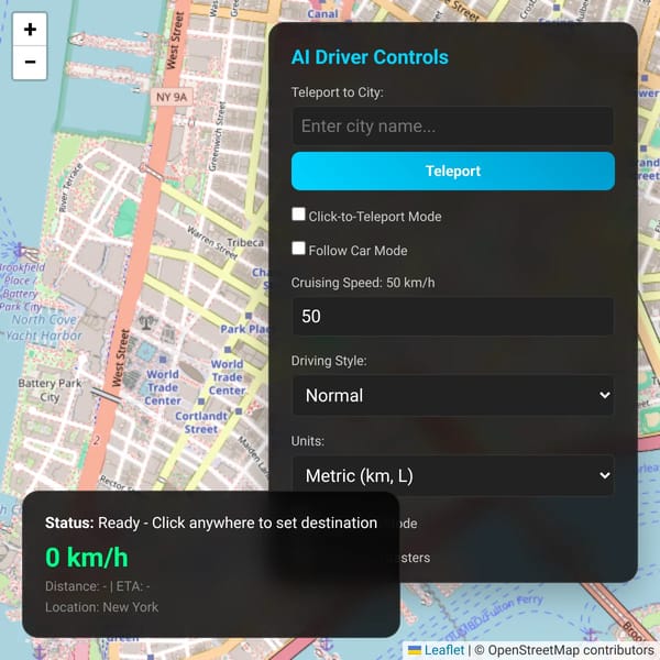 AI Driver - Open Street Map Navigation