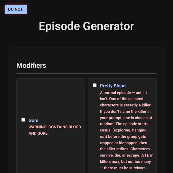 Roblox episode generator.(low end device support)