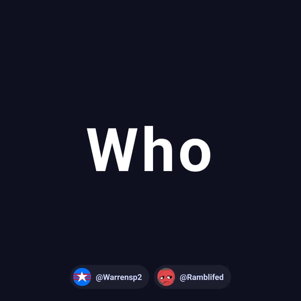 Who @Warrensp2 and @Ramblifed