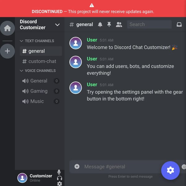 Discord Chat CUSTOMIZER (RELEASE)