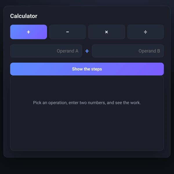 Math Steps Calculator