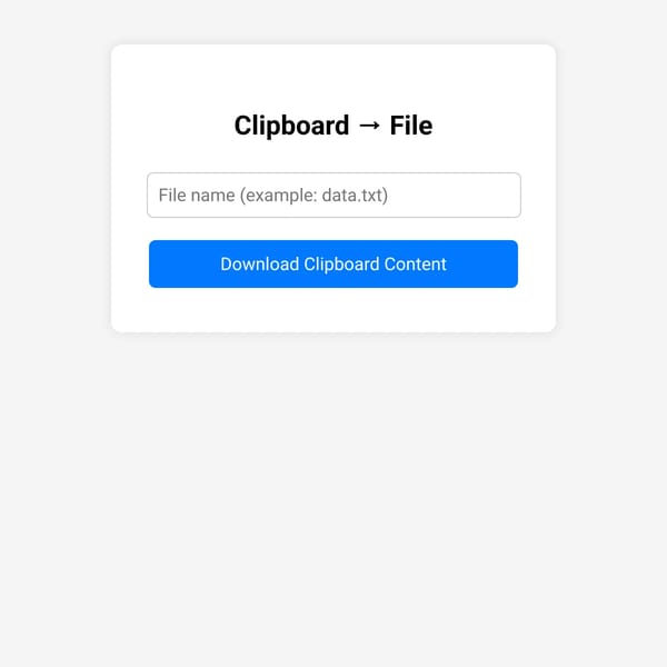 Clipboard → File