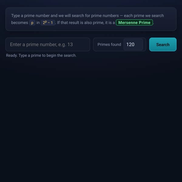 Mersenne Search Advanced