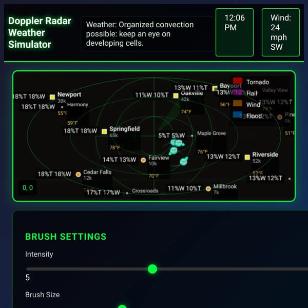 Doppler Radar Weather Simulator