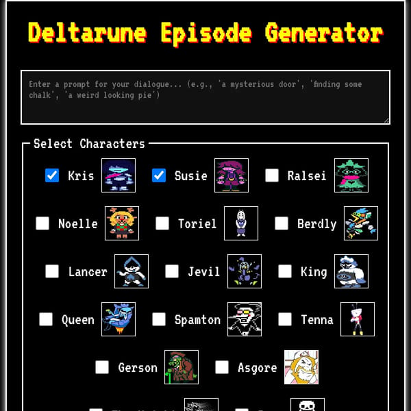 Deltarune Episode Generator