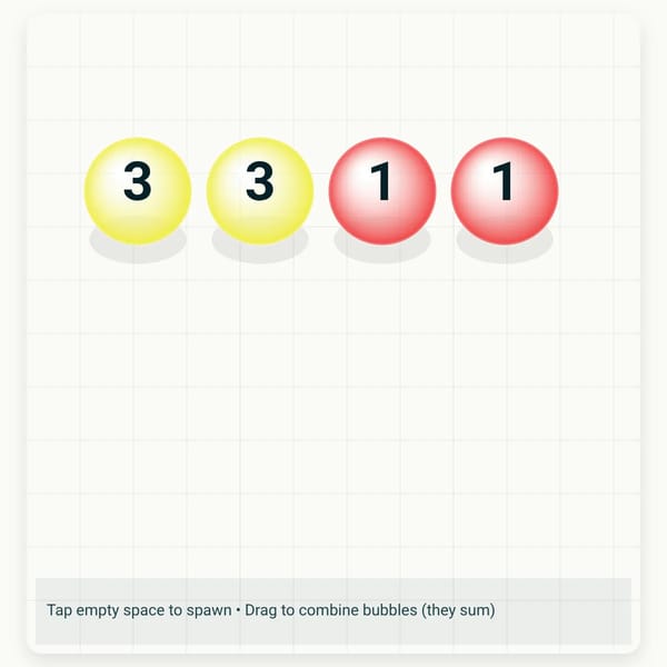 Numberbubbles Playground