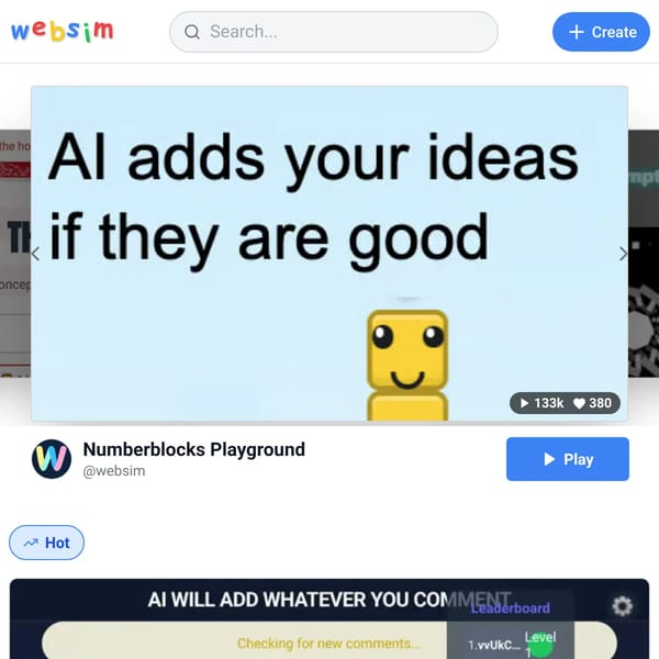 WebSim on da WebSim