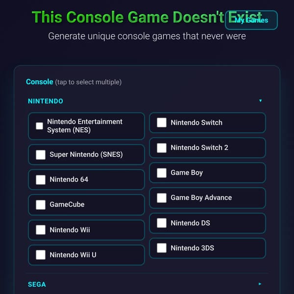 This Console Game Doesn't Exist Enhanced