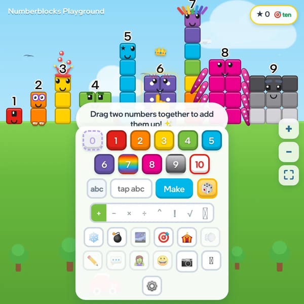 Numberblocks Playground but it uses the Intel new font