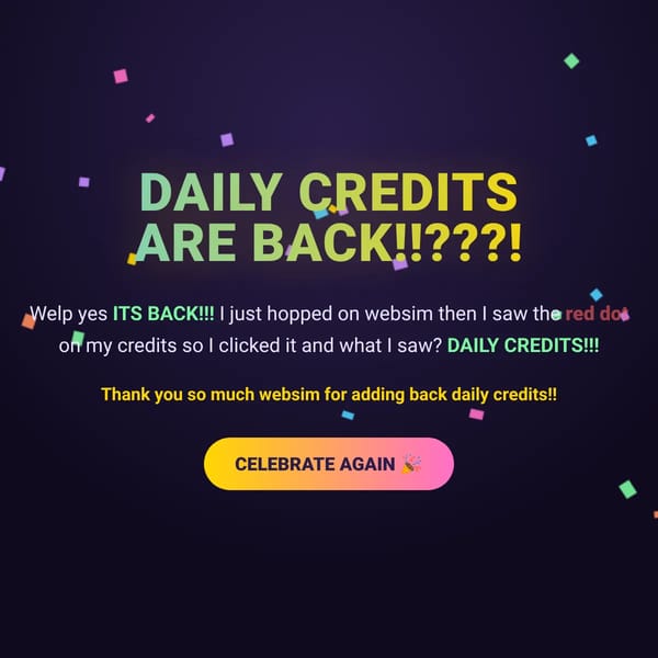 Daily Credits!!
