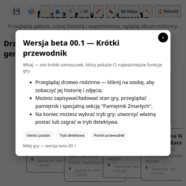 Rodzinne drzewo, historia i album