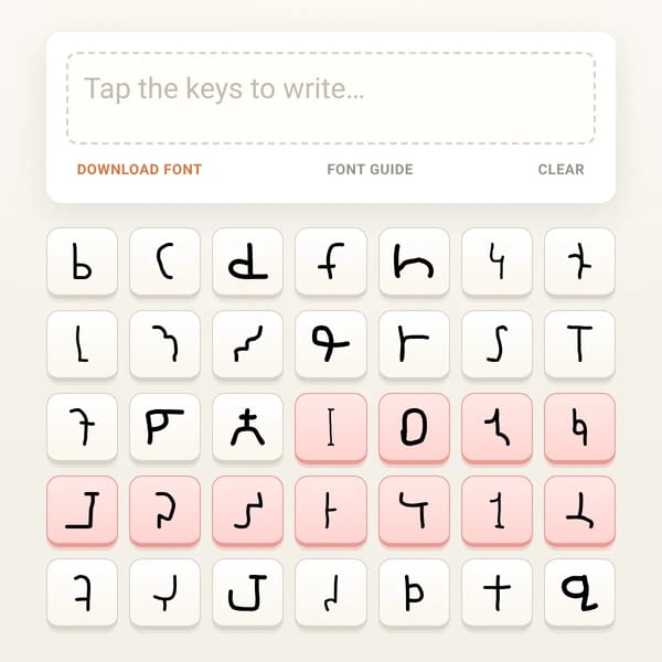 Hexominian keyboard