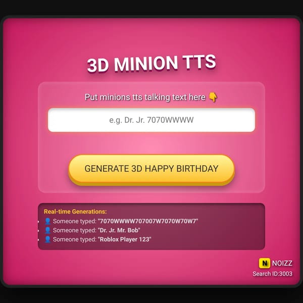 3D Minion TTS