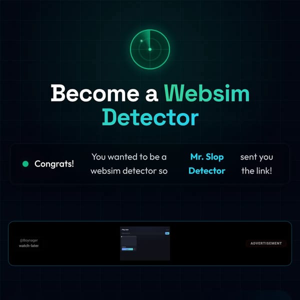 How to Become a Websim Detector