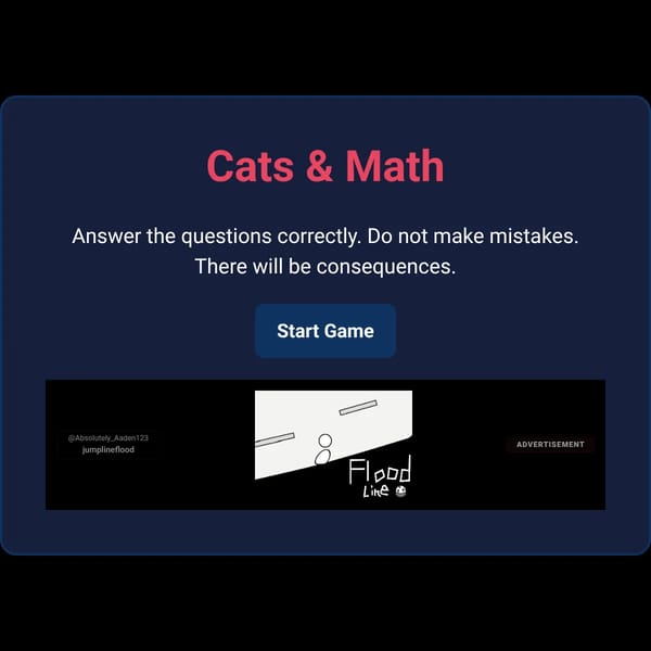 Cats & Math Quiz