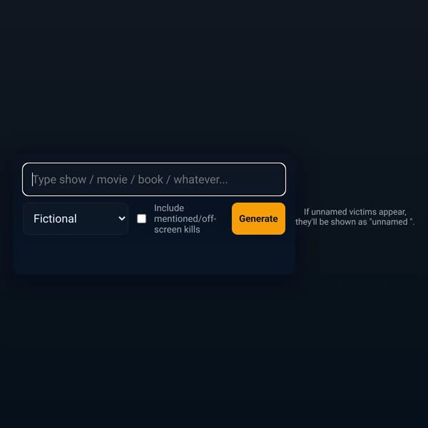 Kill Count Generator