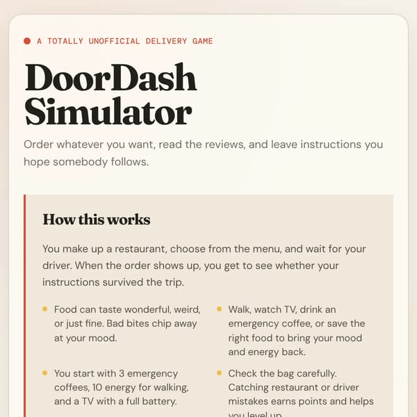 DoorDash Simulator